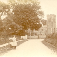 old photo of lane to the church