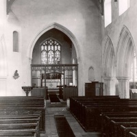 old photo of the interior of church