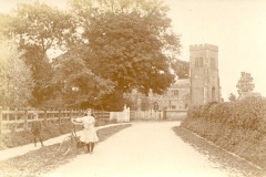 old photo of lane to the church