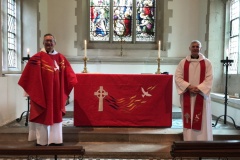 New Altar Fall donated in memory of Kirsten Charsley by her parents.